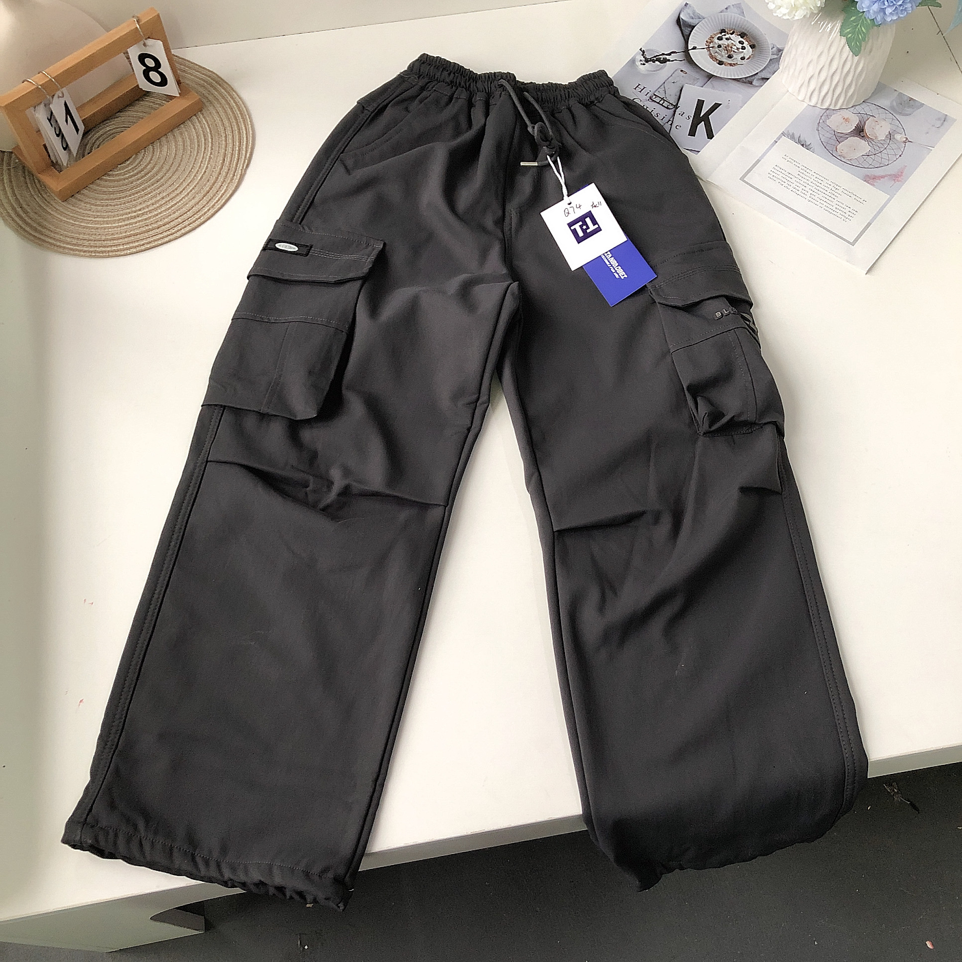 Q74儿童新款加绒休闲裤B字母88535