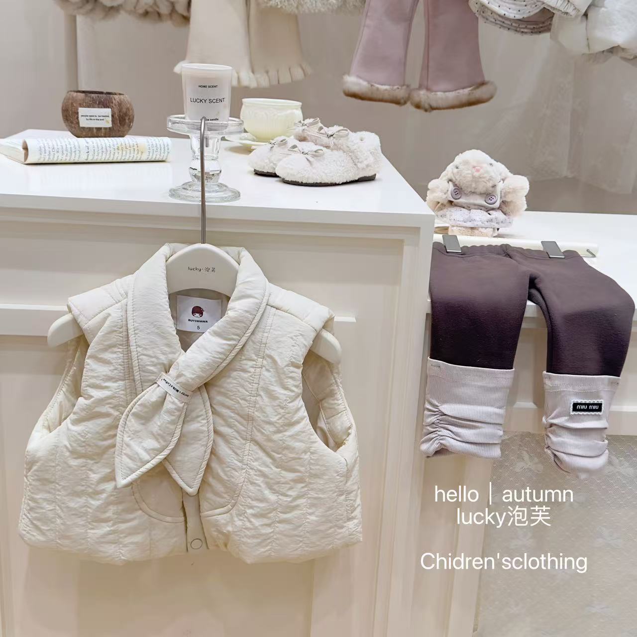 【实体现现】韩系穿搭！女童马甲上衣加厚洋气女宝拼接打底裤套装