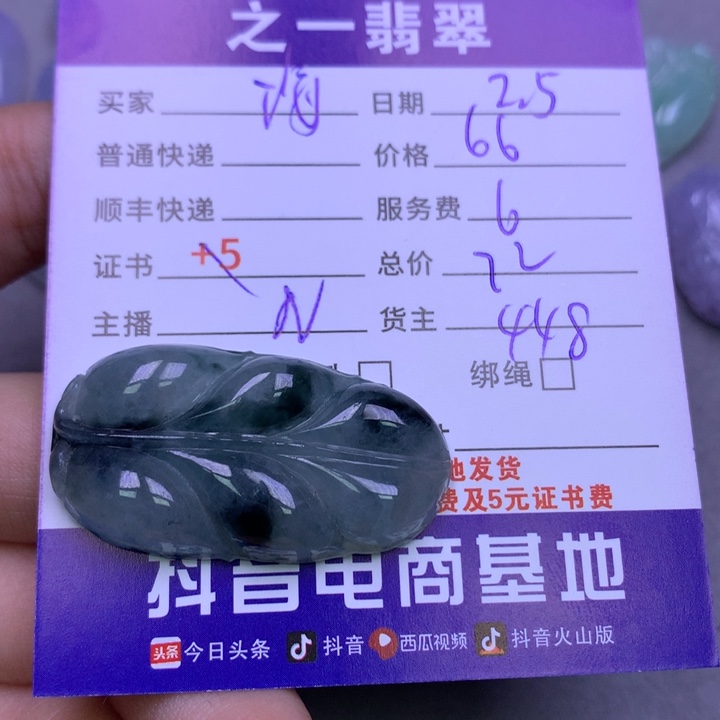 翡翠颈饰未镶嵌海**生
