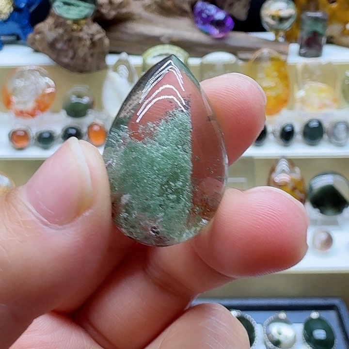 水晶吊坠(赠链)银S925镶嵌吊坠