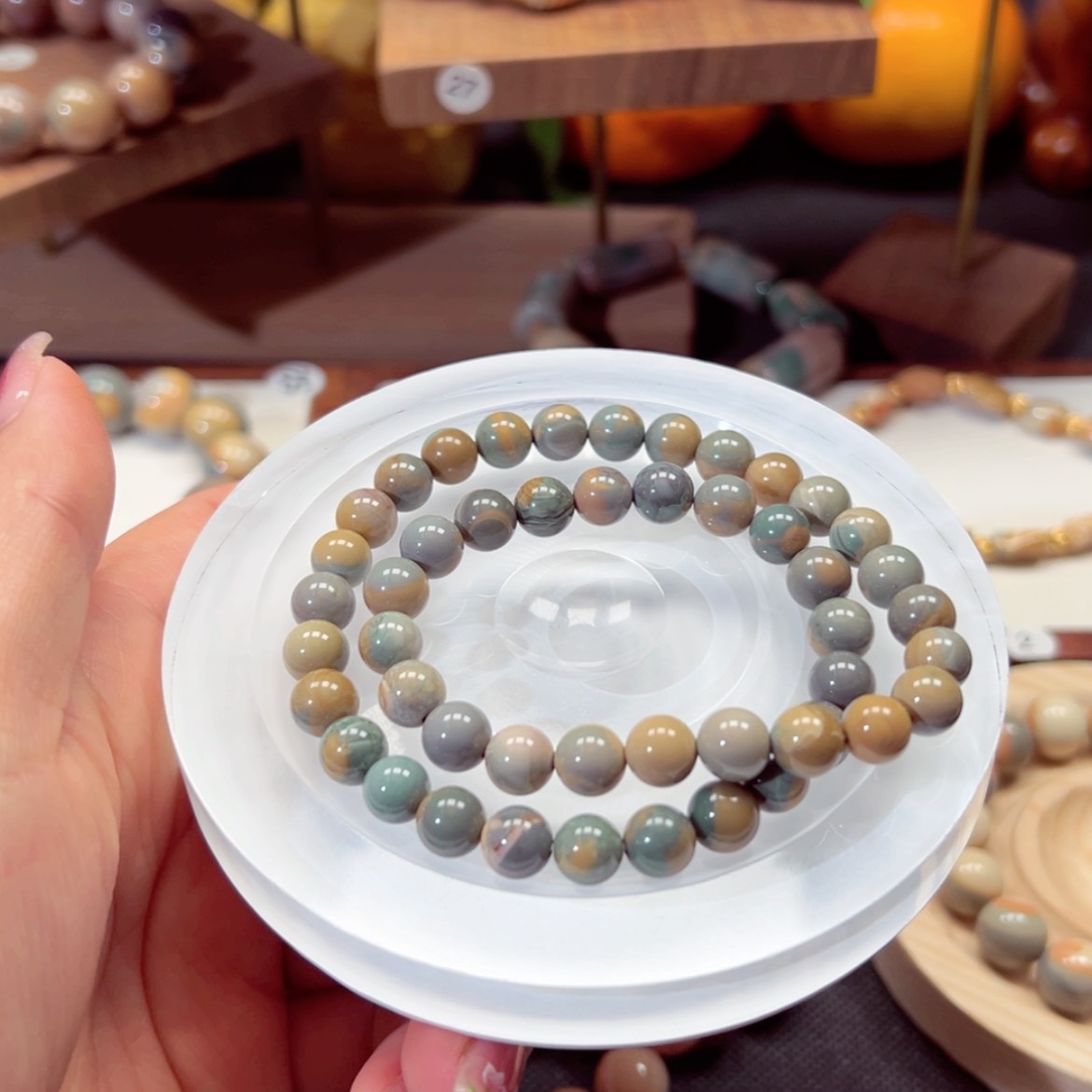 【闪购商品】石英质玉手链未镶嵌爱*宝43