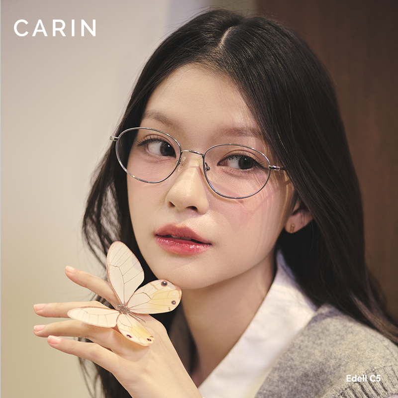 【张凌赫同款】CARIN超轻纯B钛眼镜框EDELL全框近视度数可配A