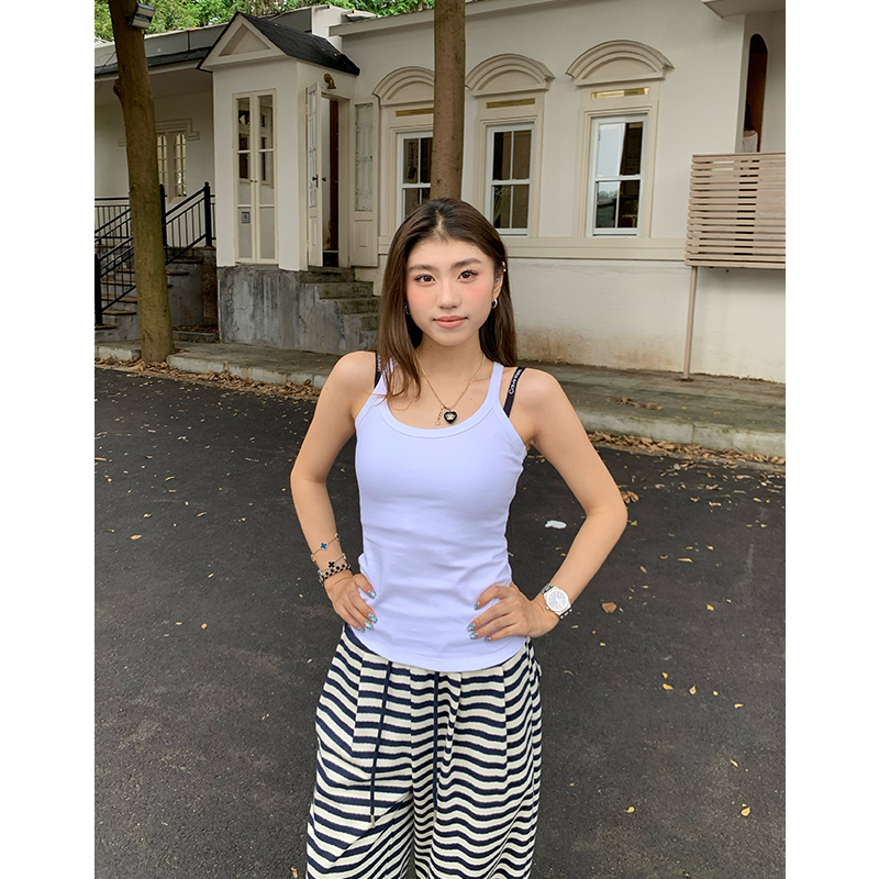 橘子树在哪儿纯欲吊带小背心女秋季辣妹美背显瘦气质无袖内搭上衣