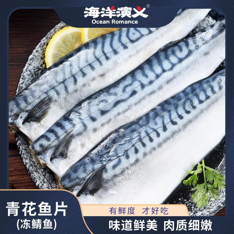 海洋演义 青花鱼片(冻鲭鱼) 600g/包*2包 CC