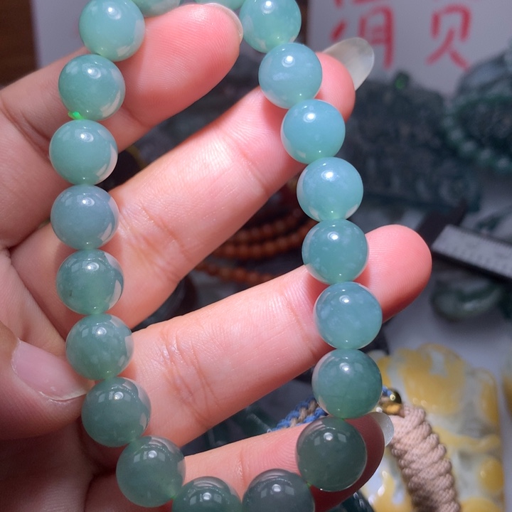 翡翠颈饰未镶嵌保真天然A货翡翠