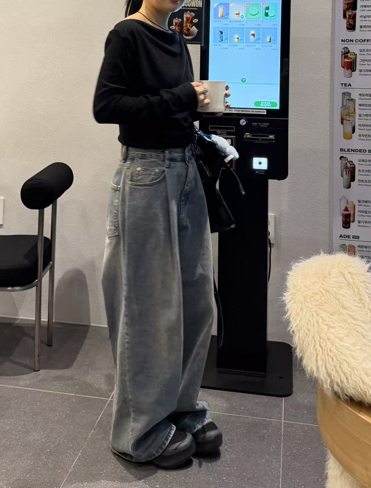 韩国东大门正品女装时尚牛仔裤121630（NO退NO换）