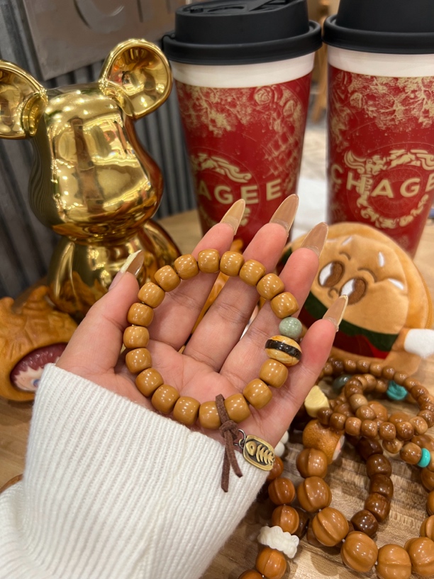 猴头搭配苹果珠文玩手串