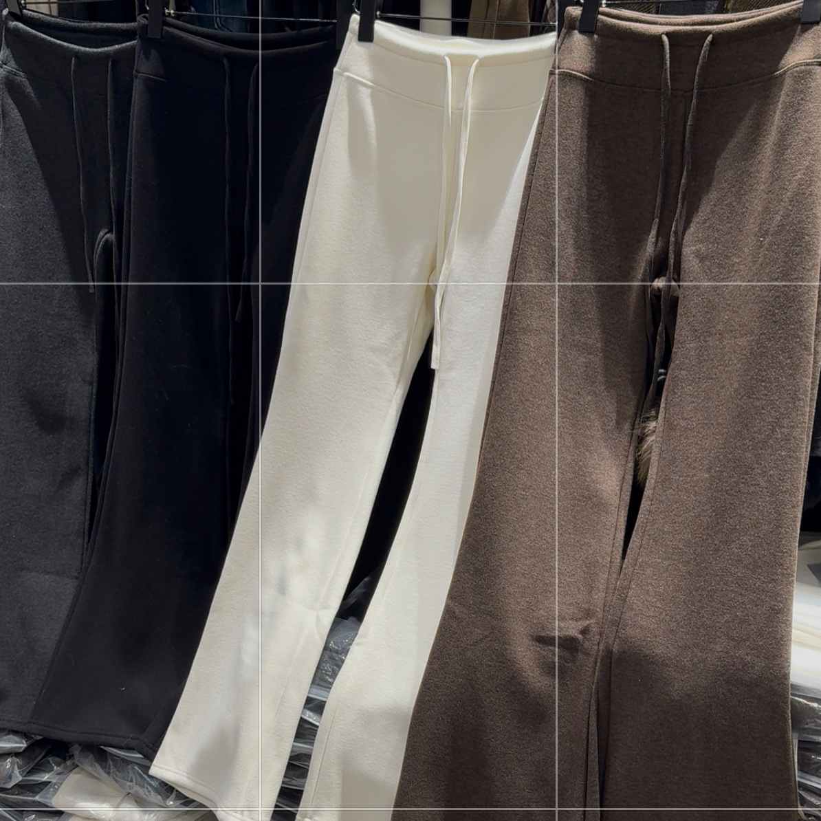 冬款加绒高腰百搭显瘦微喇裤