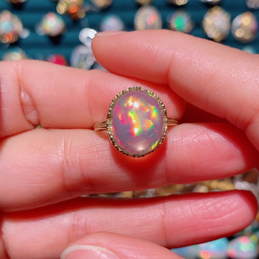 欧泊欧泊戒指银S925镶嵌