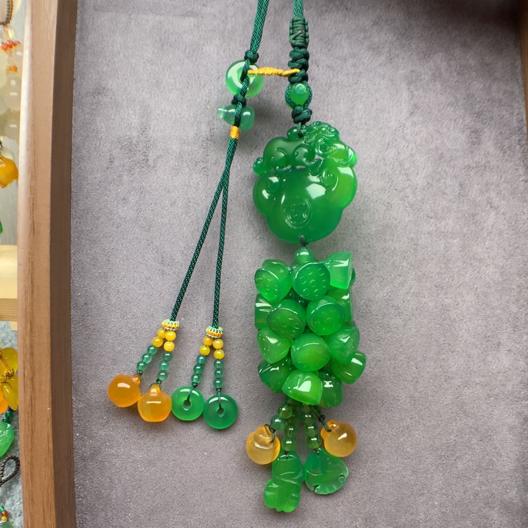 玛瑙/玉髓车挂未镶嵌橙****