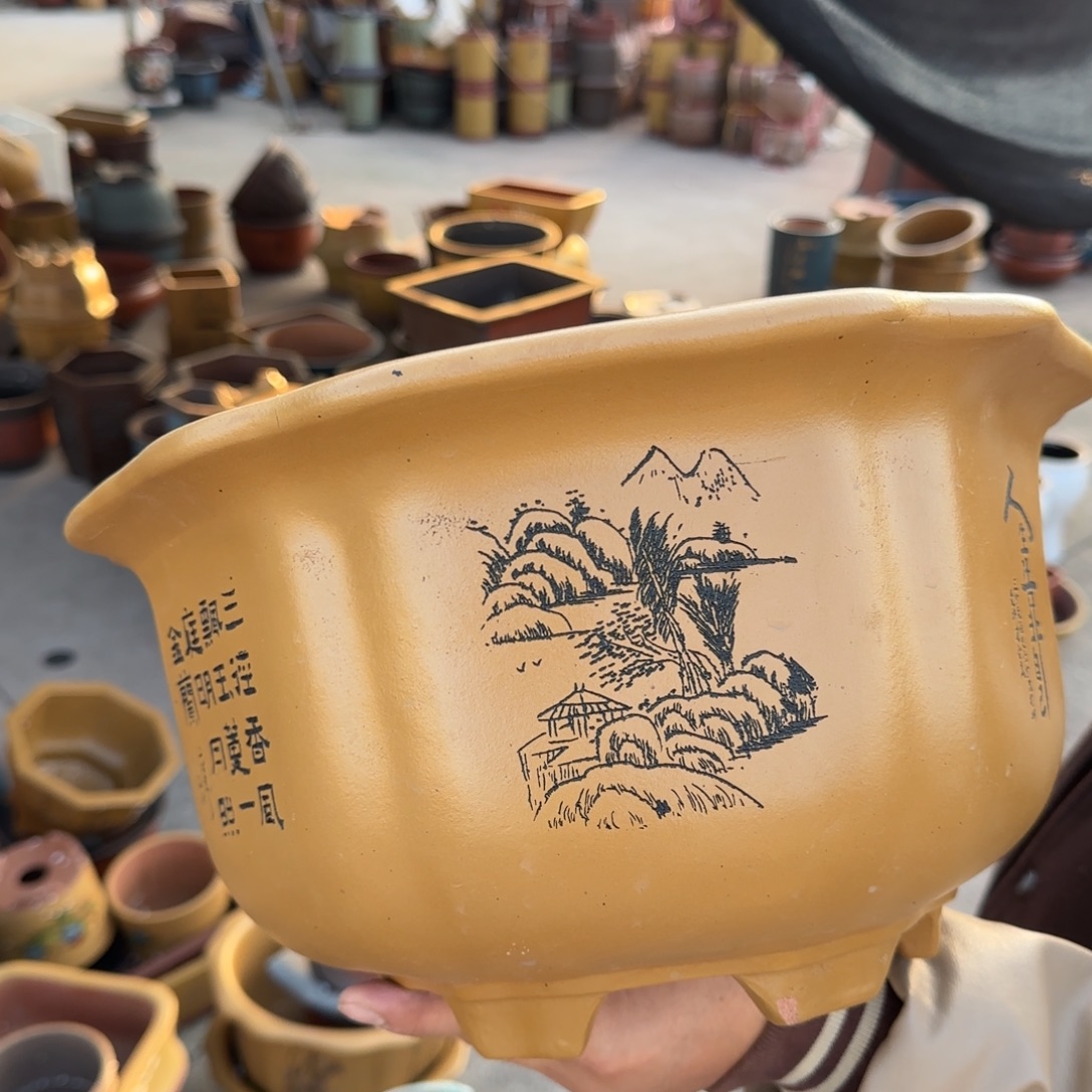 紫砂花盆口径27.15口径