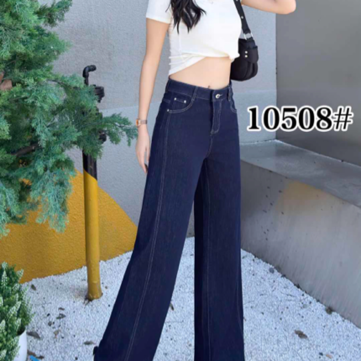 曼雪菲双压线阔腿裤