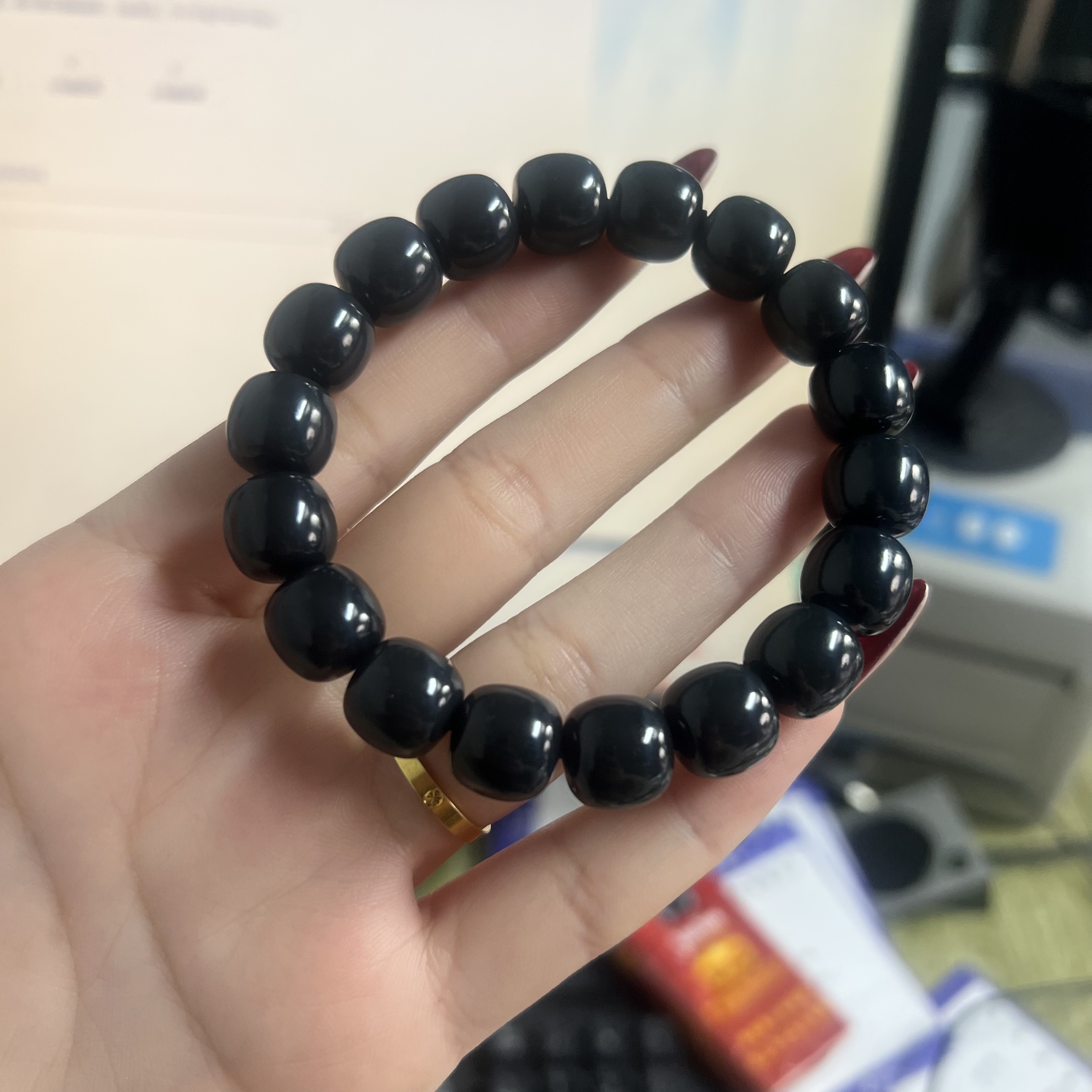 墨玉手串卡12精品