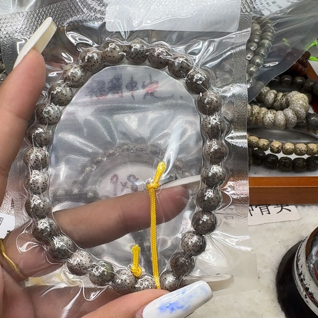 星月菩提手串29灭火奶奶灰星月菩提糖豆手持0.9