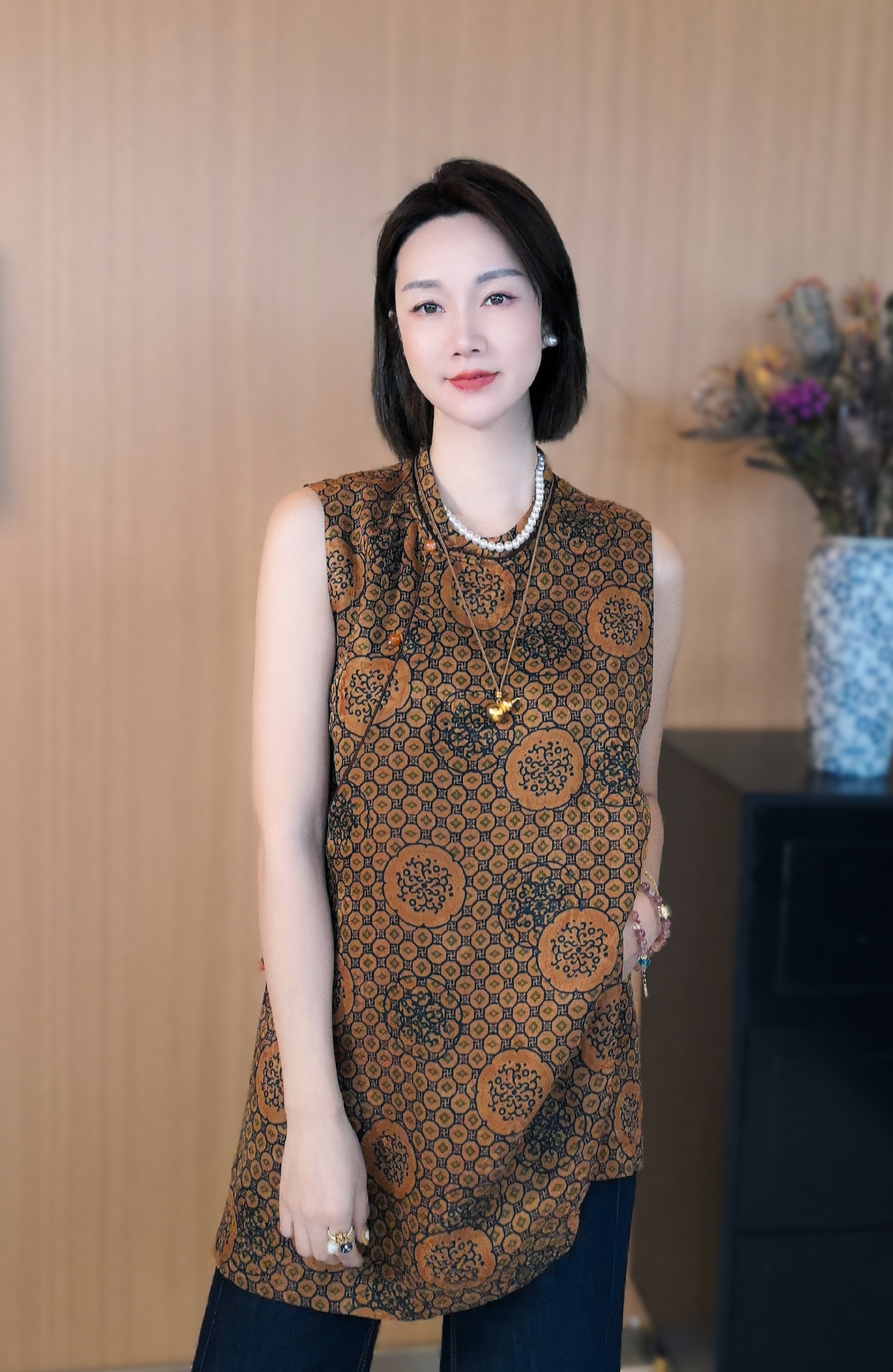【金如意】墨墨家高定桑蚕丝香云纱老钱风中国风旗袍长上衣