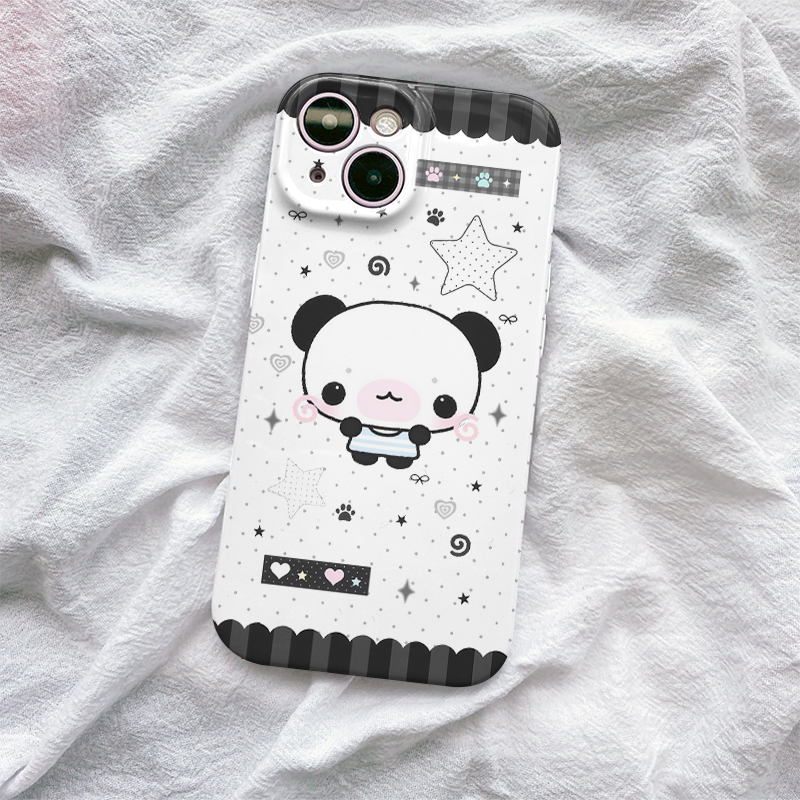 可爱星星熊猫iphone17手机壳16苹果15小米14华为13适用oppovivo女