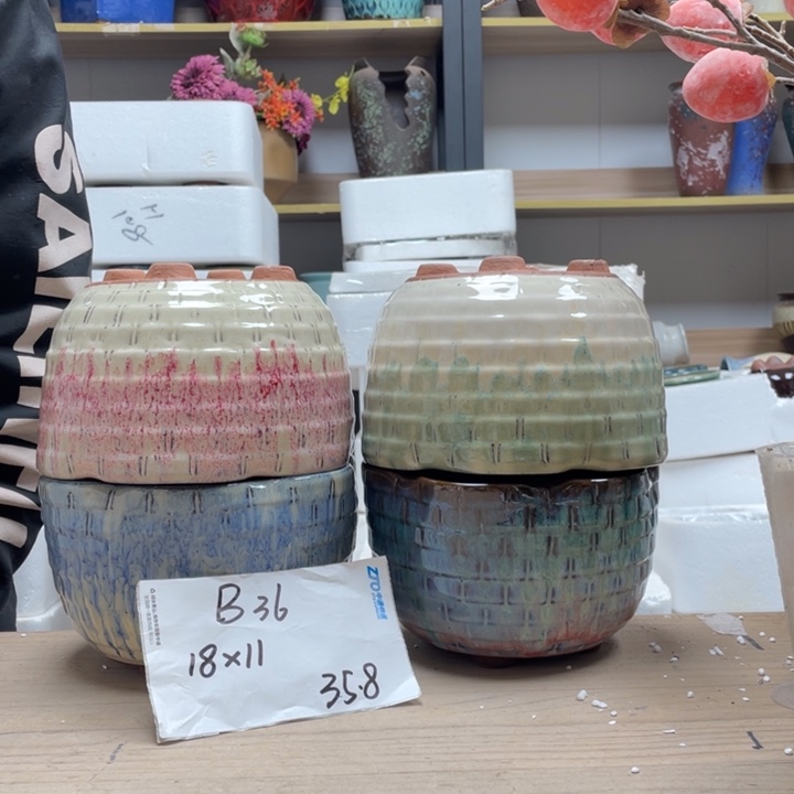 粗陶多肉花盆微瑕36