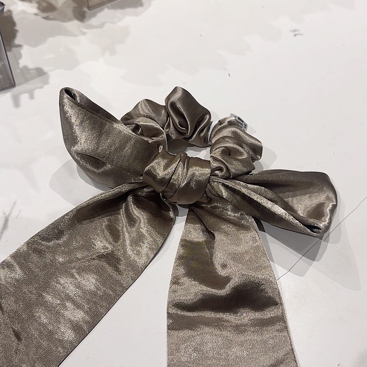 非金属布艺复古飘带发圈