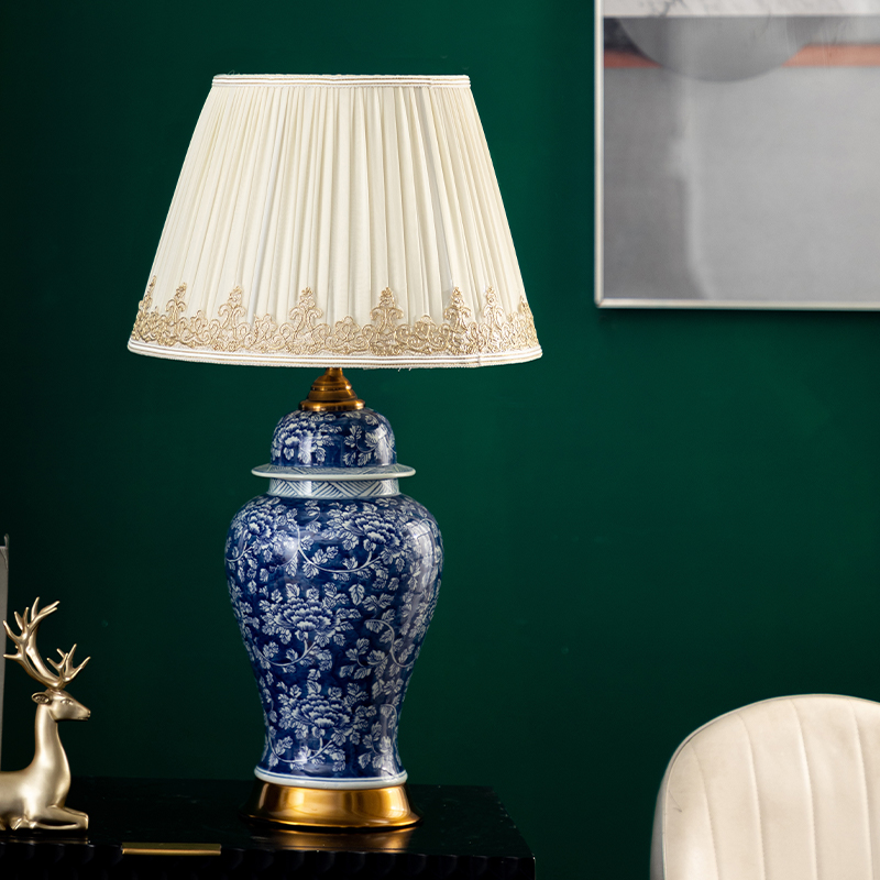 古典景德镇陶瓷灯新中式复古风北欧酒店美式客厅创意高端装饰台灯