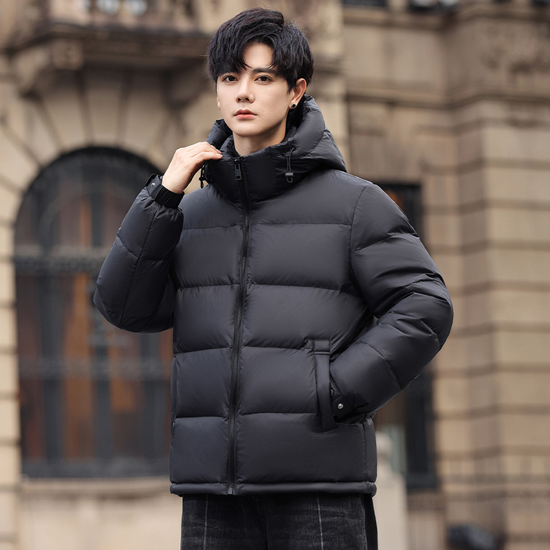 雪中飞鹅羽绒服男2025新款亮面免洗中青年面包服加厚保暖冬季外套
