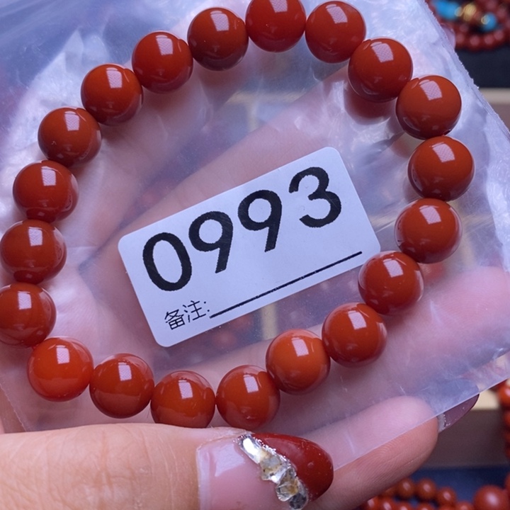 南红玛瑙手链合金?*飒