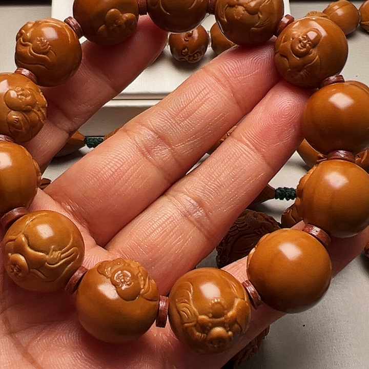 8***兵手串/手链橄榄核正圆弥勒