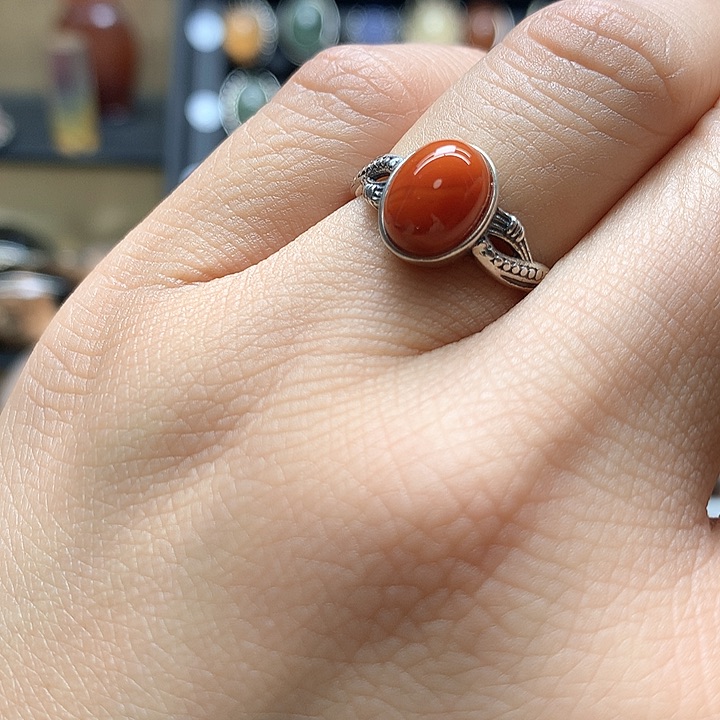 水晶水晶戒指银S925镶嵌