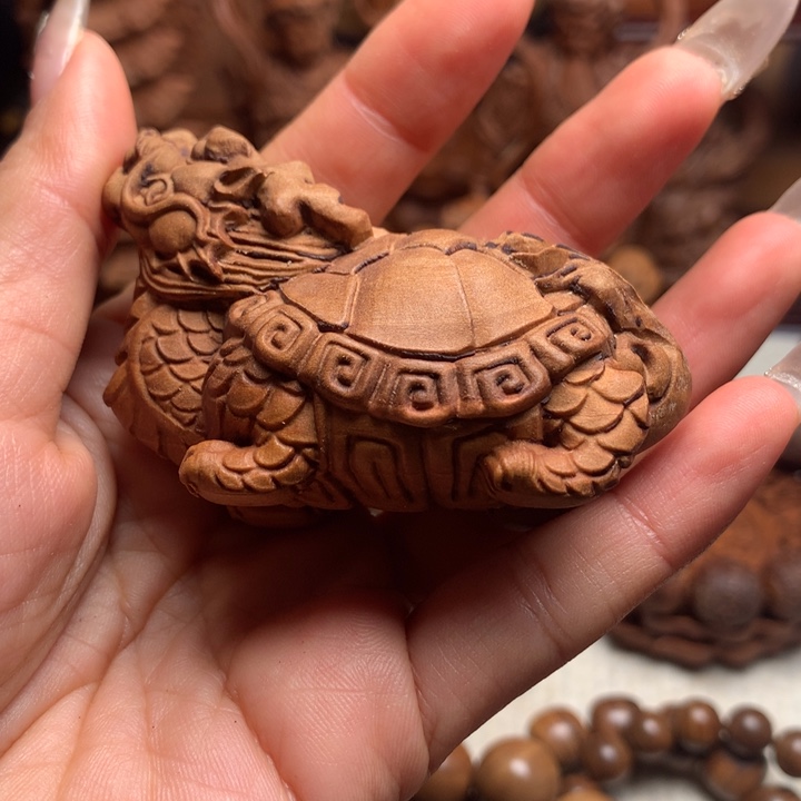 檀香木把件老山檀木龙龟