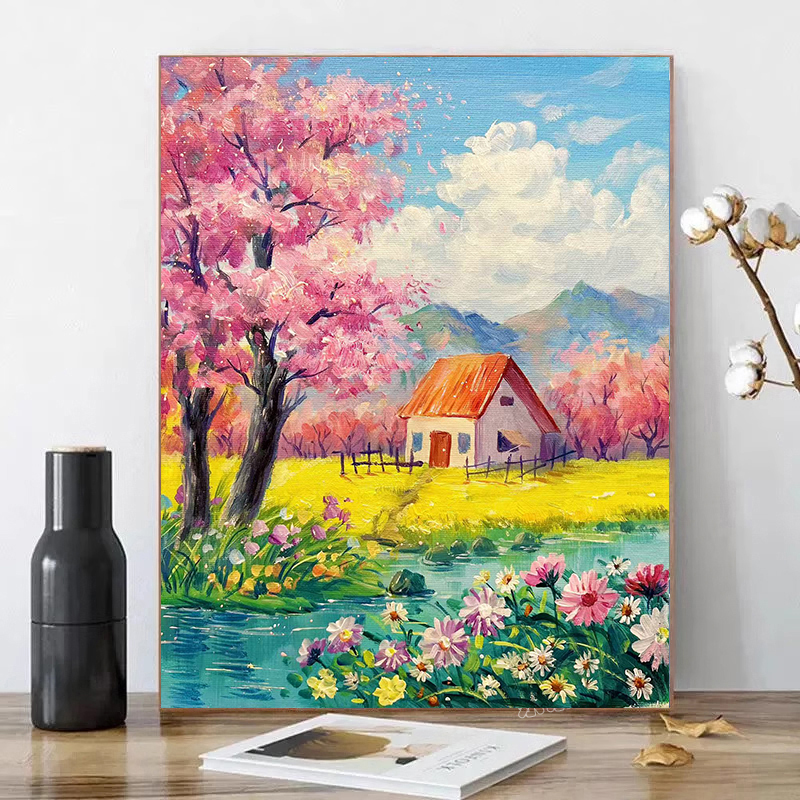 【乐乐甄选钻石画】满钻【春 秋（方钻）】四季款浪漫手工DIY装饰画