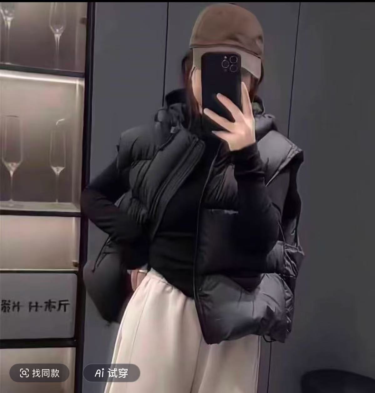 连帽短款口袋宽松厚款学院风马夹韩版宽松网红款