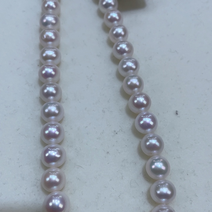 淡水珍珠颈饰银S925镶嵌8m左右炫彩飒飒亮