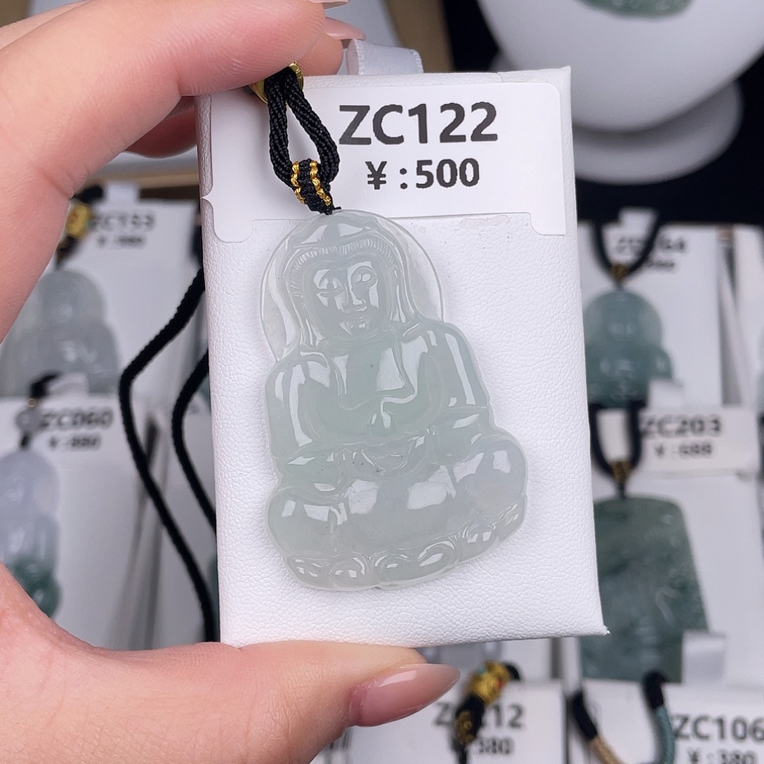 翡翠未镶嵌颈饰zc122