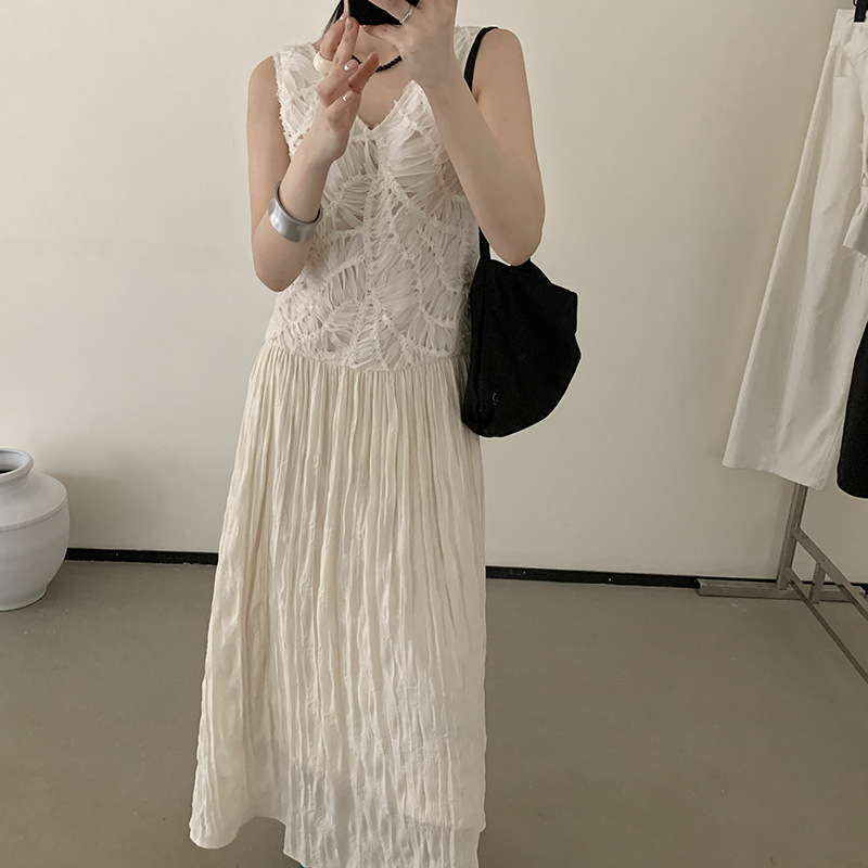 韩货-【恋恋夏日】初夏简约气质慵懒优雅小众设计感连衣裙/5086