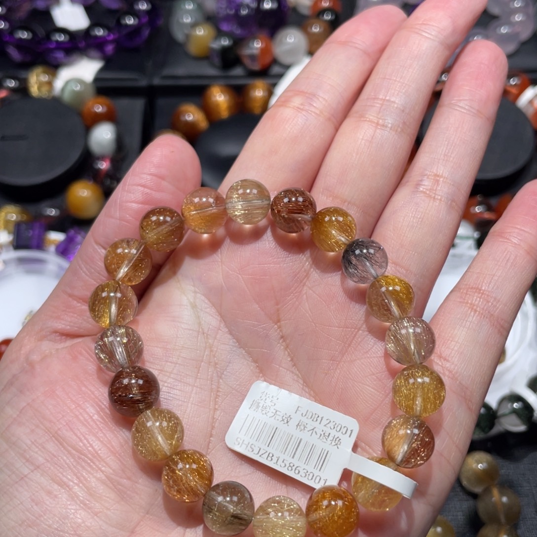 未镶嵌水晶手链彩发10mm