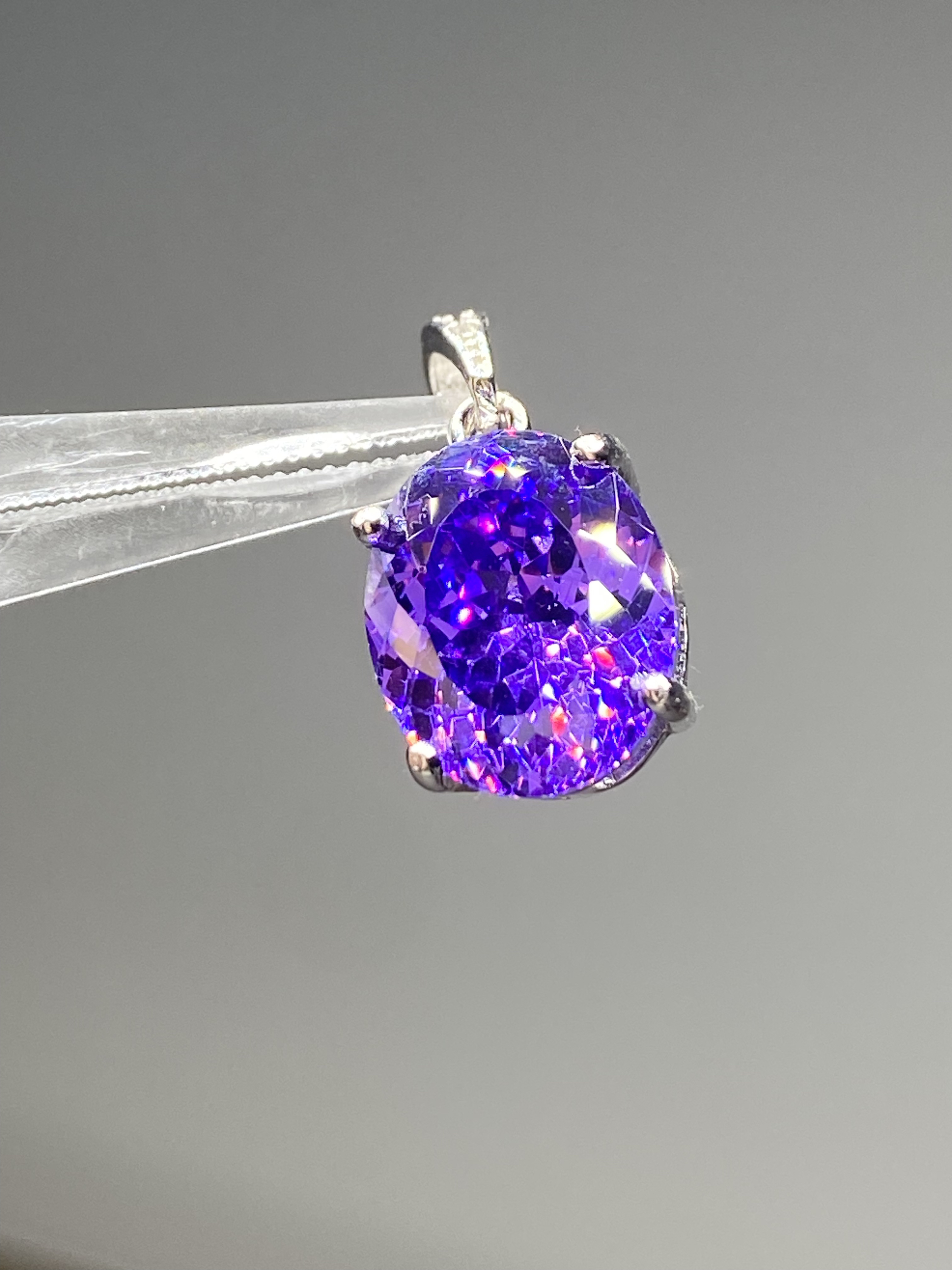 坠链均925银 帝王紫巴西紫罗兰碧  专柜正品 10*12尺寸吊坠015