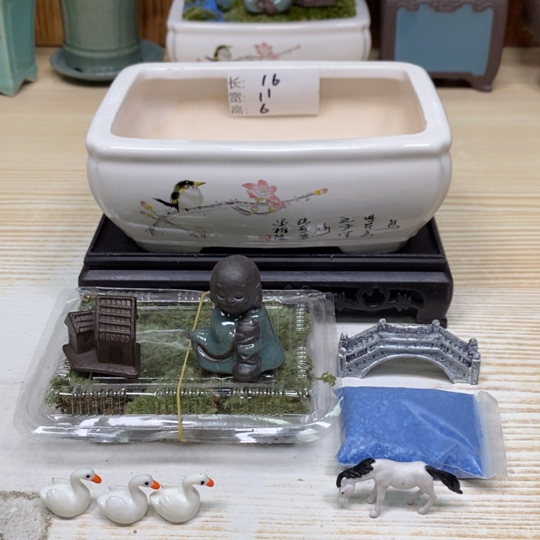 紫砂陶瓷花盆浮力