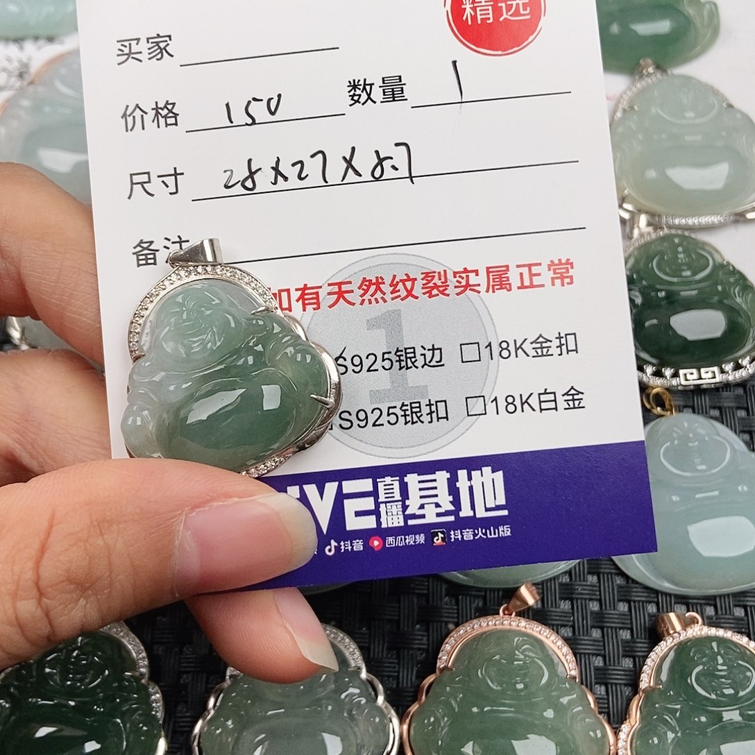 翡翠银S925镶嵌颈饰