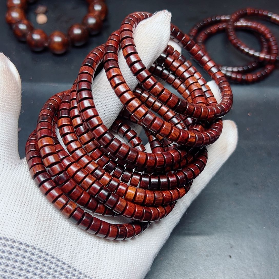 木海南红降4-7尺寸片片珠39.9