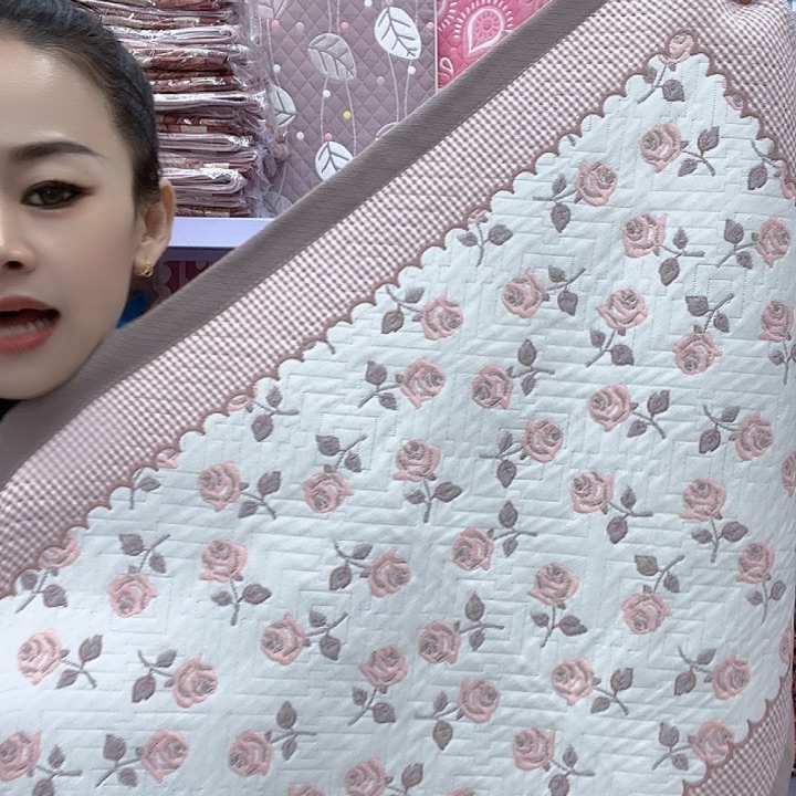 棉咖色小玫瑰花棉