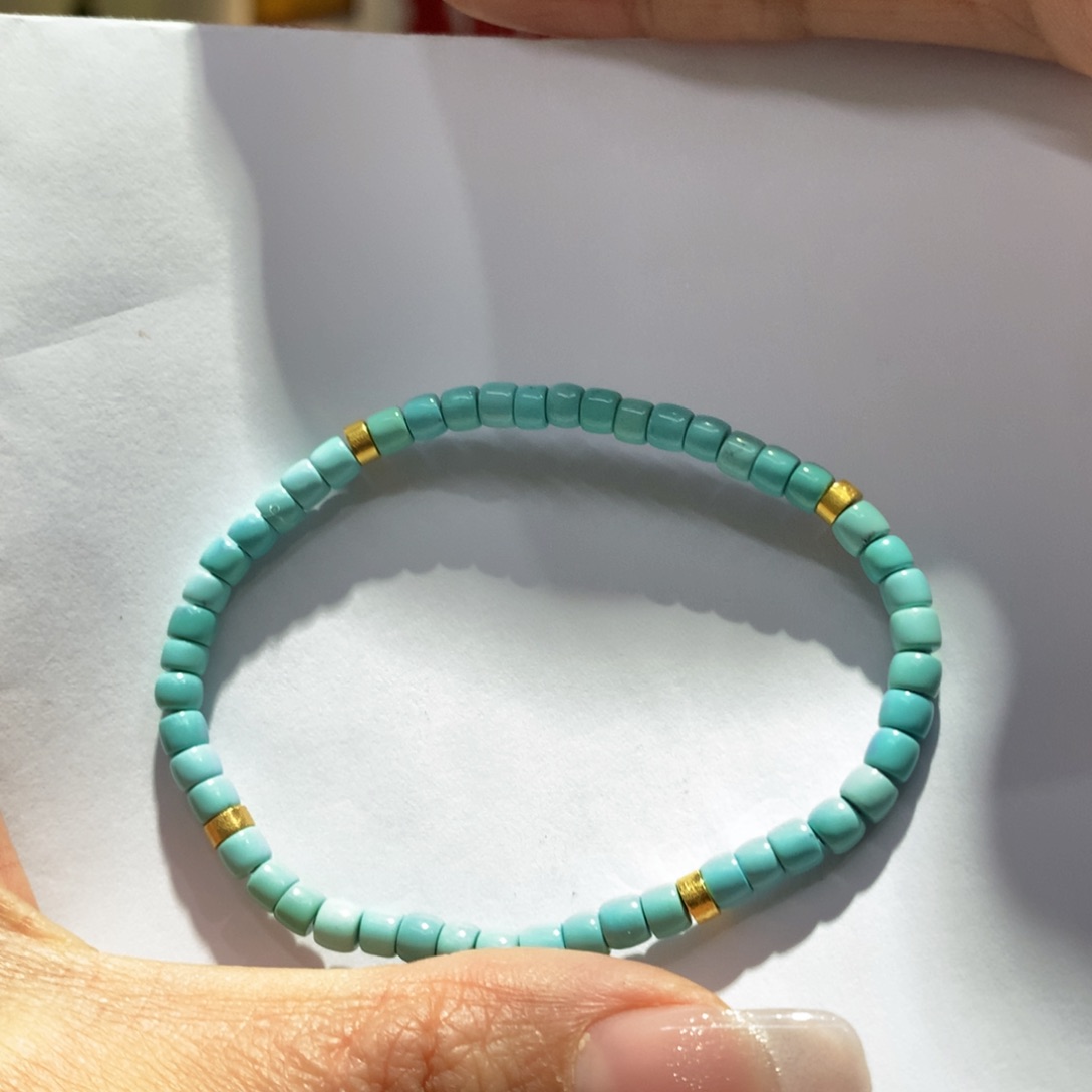 18K金镶嵌绿松石单圈