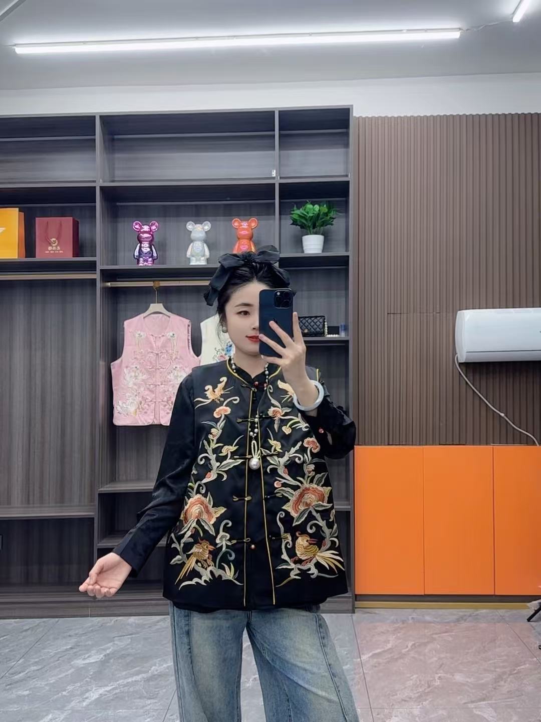 春季新款夹牙刺绣马甲