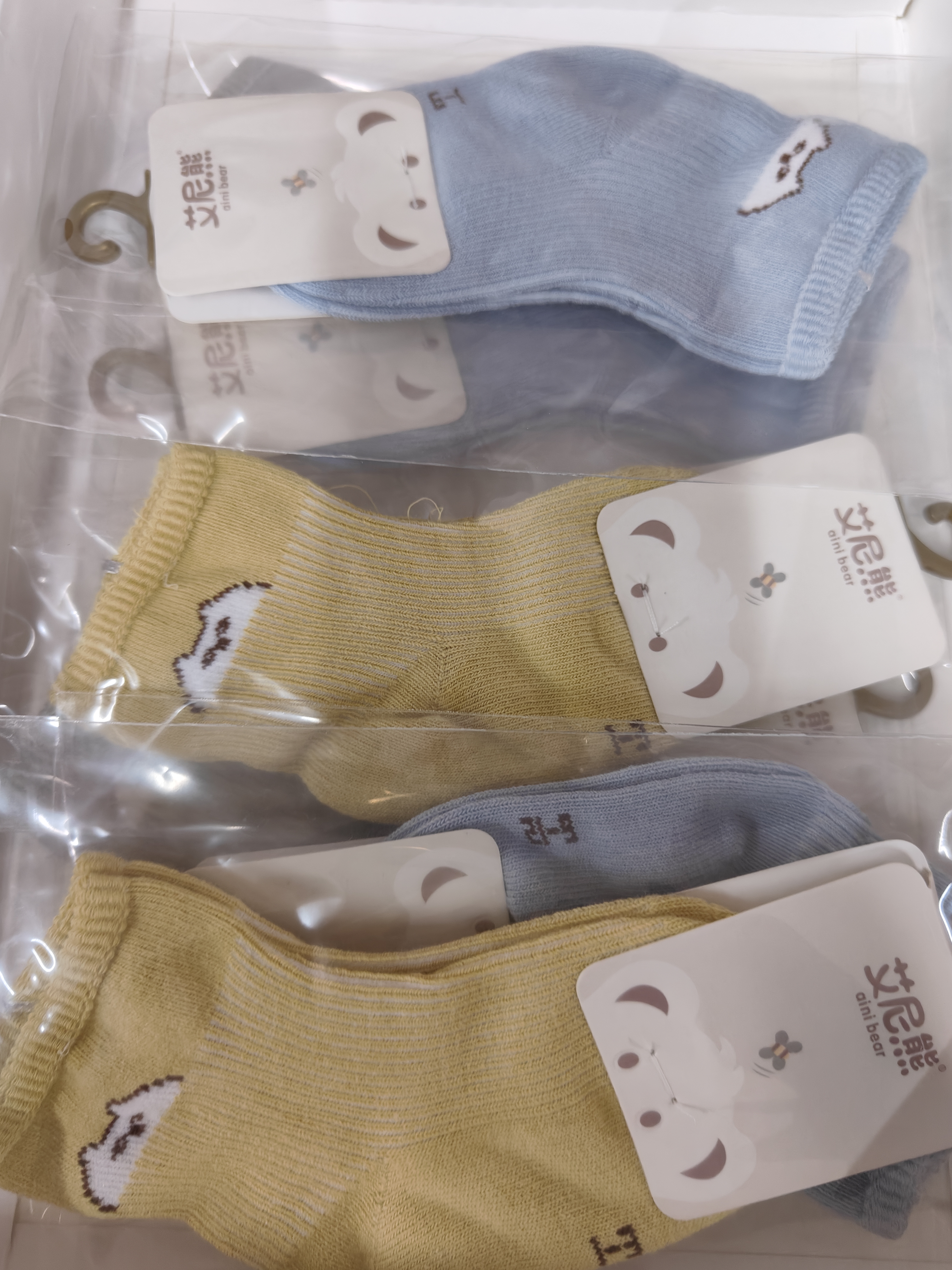 艾尼熊春秋夏款棉袜中筒潮袜卡通婴童透气袜子婴儿宝宝童袜夏季