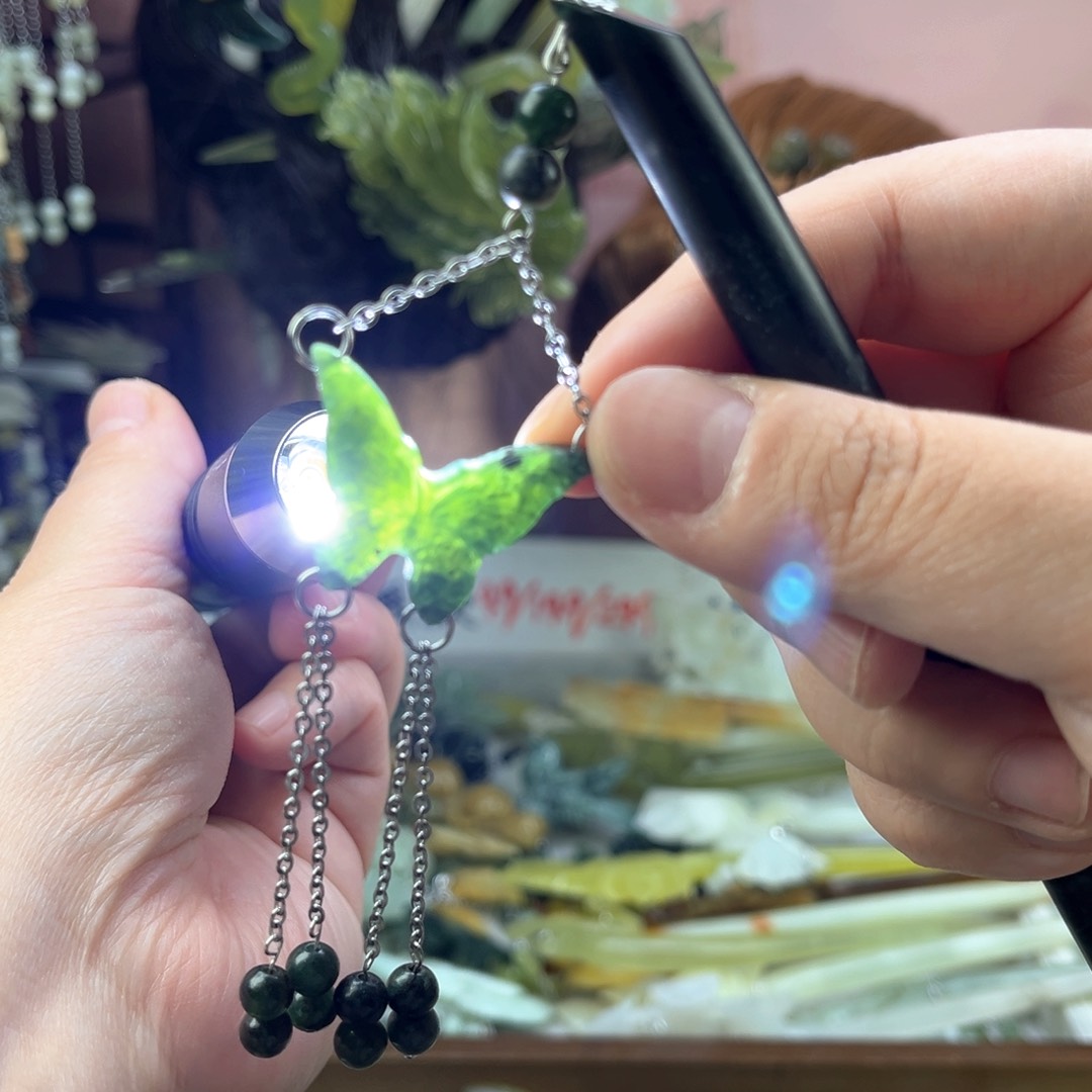 蛇纹石玉发饰未镶嵌默认微瑕岫玉发簪