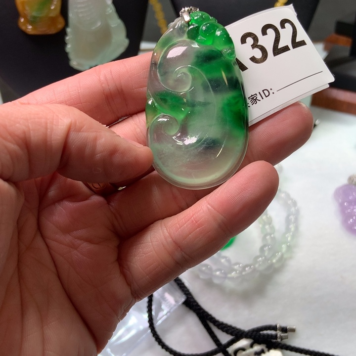 翡翠颈饰未镶嵌猫*鹰