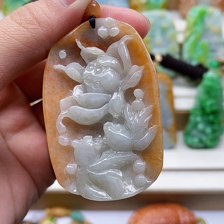 颈饰未镶嵌翡翠翡翠A货