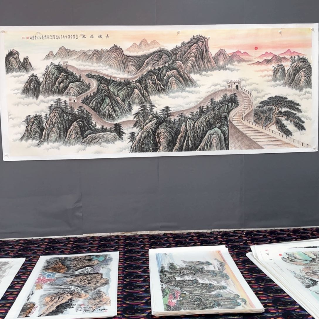国画丈二山水作品