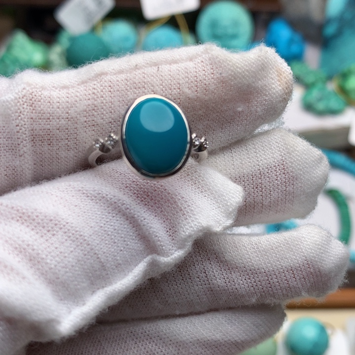 绿松石银S925镶嵌珠宝奇石