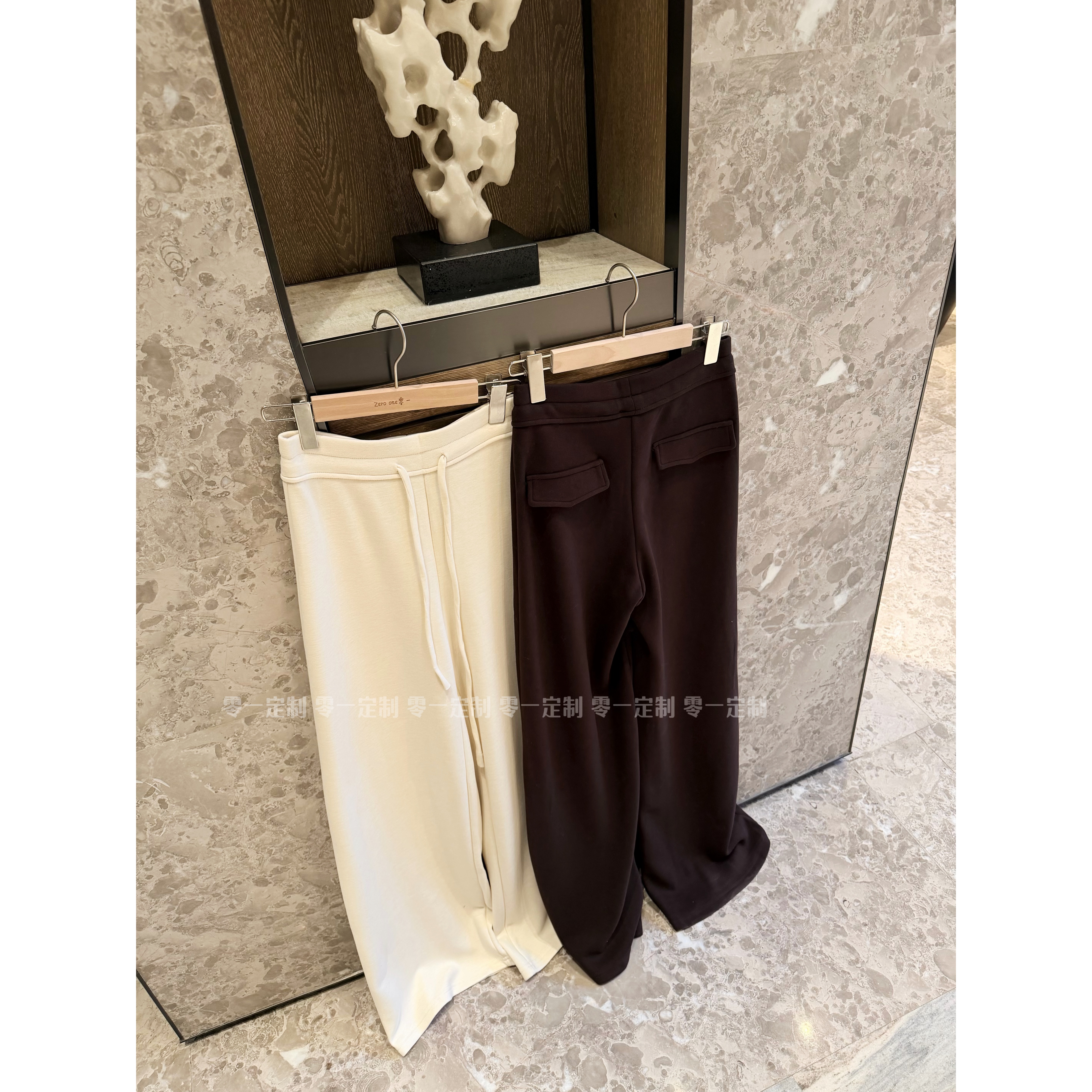 零一定制 高腰抽绳休闲直筒糯糯款G151