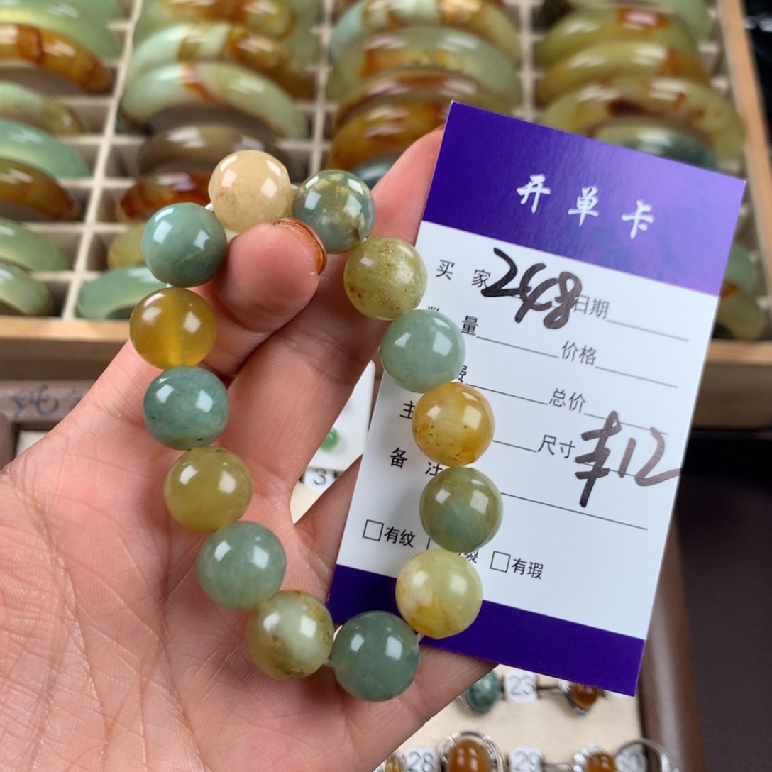 未镶嵌蛇纹石玉手串