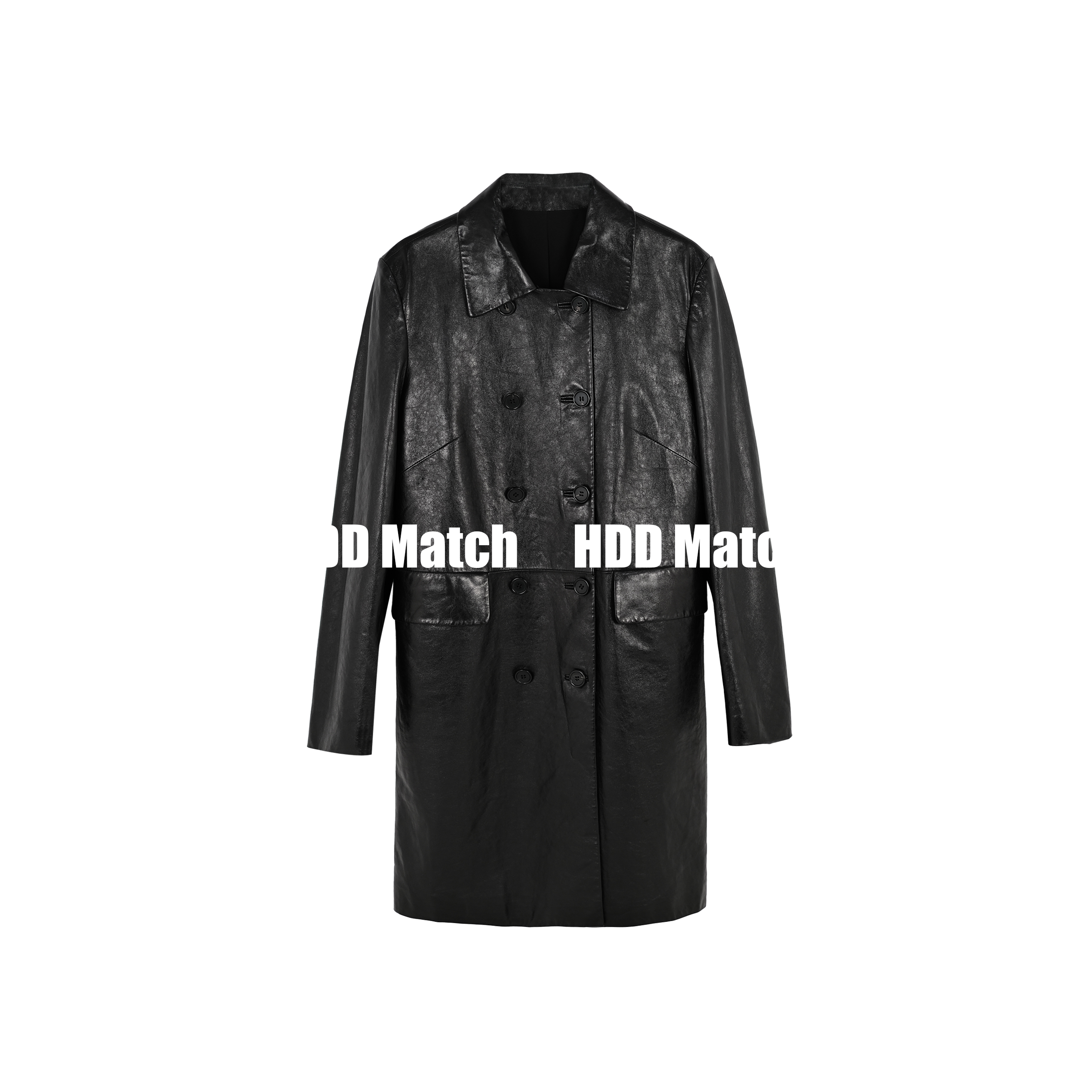 HDD- "个性轮廓" 100%绵羊皮 女款轻奢定制中长款皮衣外套 Y1162 